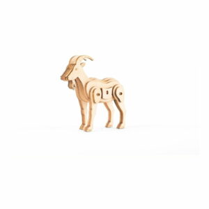 3D dřevěné puzzle s motivem kozy Kikkerland Goat Kikkerland