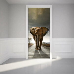 Adhezivní samolepka na dveře Ambiance Elephant Ambiance