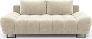 Béžová třímístná rozkládací pohovka se sametovým potahem Windsor & Co Sofas Cirrus Windsor & Co Sofas