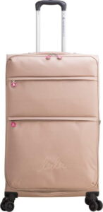Béžové zavazadlo na 4 kolečkách Lulucastagnette Luciana