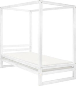 Bílá dřevěná jednolůžková postel Benlemi Baldee