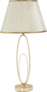 Bílá stolní lampa s konstrukcí ve zlaté barvě Mauro Ferretti Glam Flush Mauro Ferretti