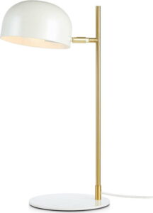 Bílá stolní lampa se stojanem v měděné barvě Markslöjd Pose Table 1L Markslöjd