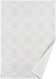 Bílý vzorovaný oboustranný koberec Narma Raadi