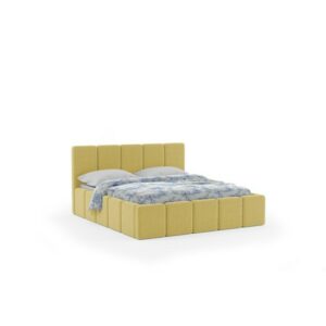 Čalouněná postel ELCANO 140x200 cm Žlutá KOLA