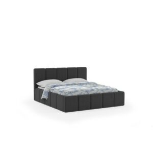 Čalouněná postel ELCANO 160x200 cm Tmavě šedá KOLA