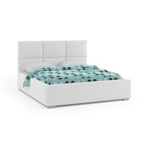 Čalouněná postel NOVATIC 160x200 cm Světle šedá KOLA