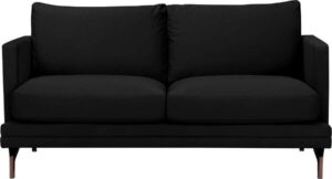Černá dvoumístná pohovka s podnožím ve zlaté barvě Windsor & Co Sofas Jupiter Windsor & Co Sofas