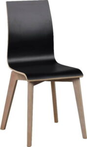 Černá jídelní židle se světle šedými nohami Rowico Grace Rowico