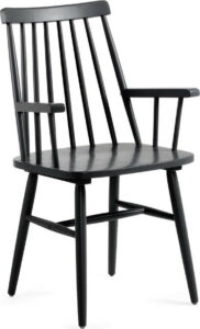 Černá jídelní židle ze dřeva kaučukovníku La Forma Kristie La Forma