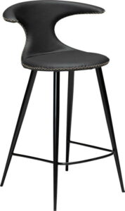 Černá kožená barová židle DAN–FORM Denmark Flair Leather ​​​​​DAN-FORM Denmark