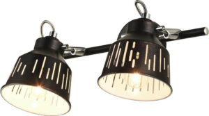 Černá nástěnná lampa pro 2 žárovky Lamkur Jack LAMKUR