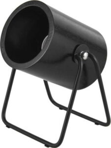 Černá stolní lampa Leitmotiv Hefty Round Leitmotiv
