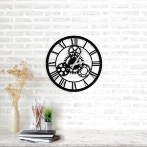 Černé nástěnné hodiny Davin Clock