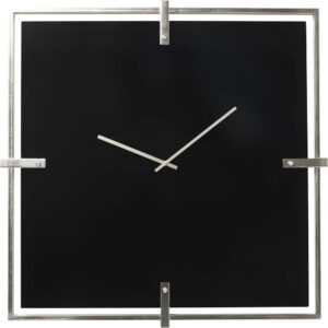 Černé pochromované nástěnné hodiny Kare Design Black Mamba Kare Design