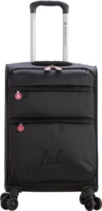 Černé zavazadlo na 4 kolečkách Lulucastagnette Luciana