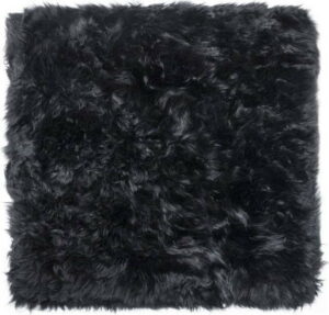 Černý koberec z ovčí kožešiny Royal Dream Zealand Square
