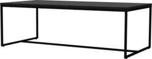 Černý konferenční stolek s kovovými nohami v černé barvě Tenzo Lipp Tenzo