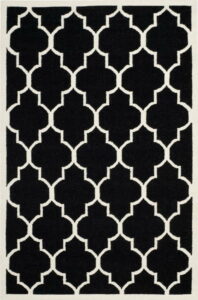 Černý vlněný koberec Safavieh Alameda