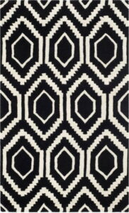 Černý vlněný koberec Safavieh Essex