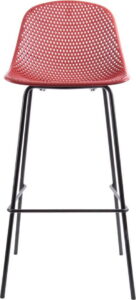 Červená barová židle Leitmotiv Diamond Mesh Leitmotiv