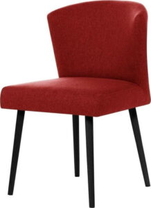 Červená jídelní židle s černými nohami Rodier Richter Rodier Intérieurs