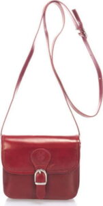 Červená kožená kabelka Lisa Minardi Sobralia Lisa Minardi