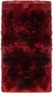 Červený koberec z ovčí kožešiny Royal Dream Zealand Natur