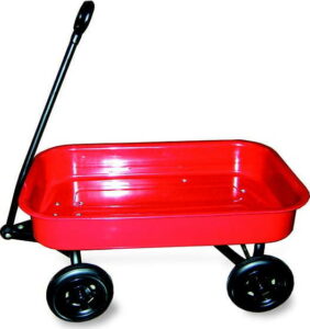Červený kovový vozík Legler Trolley Legler