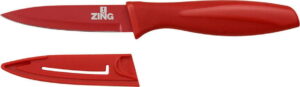 Červený krájecí nůž s krytem Premier Housewares Zing