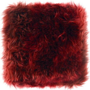 Červený polštář z ovčí kožešiny Royal Dream Sheepskin