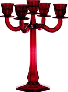 Červený svícen na 5 svíček z křišťálového skla Nachtmann Ravello Nachtmann