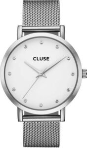 Dámské hodinky z nerezové oceli ve stříbrné barvě Cluse La Bohéme Pavane Stones CLUSE