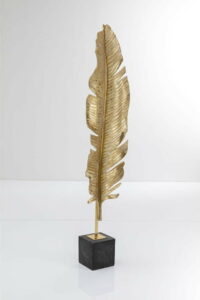 Dekorace ve zlaté barvě ve tvaru listu Kare Design Leaf