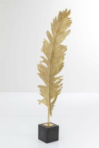 Dekorace ve zlaté barvě ve tvaru pera Kare Design Feather