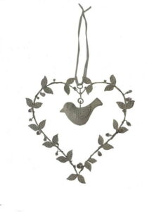 Dekorativní závěsné srdce Antic Line Bird Antic Line