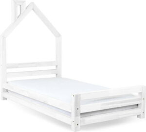 Dětská bílá postel z smrkového dřeva Benlemi Wally