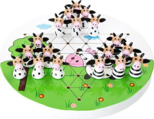 Dětská dřevěná strategická hra Legler Halma Cows Legler