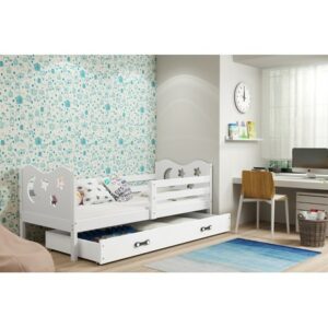 Dětská postel MIKO 190x80 cm Bílá Bílá BMS