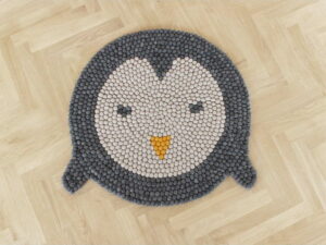 Dětský kuličkový vlněný koberec Wooldot Ball Rugs Penguin