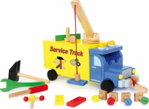 Dřevěná hrací sada s nákladním autem Legler Service Legler
