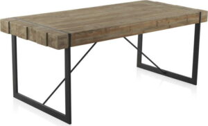 Dřevěný jídelní stůl s kovovými nohami Geese Robust