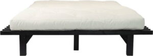 Dvoulůžková postel z borovicového dřeva s matrací Karup Design Blues Comfort Mat Black/Natural