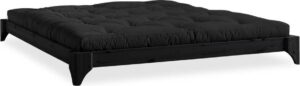 Dvoulůžková postel z borovicového dřeva s matrací Karup Design Elan Double Latex Black/Black