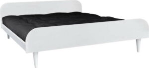 Dvoulůžková postel z borovicového dřeva s matrací Karup Design Twist Double Latex White/Black