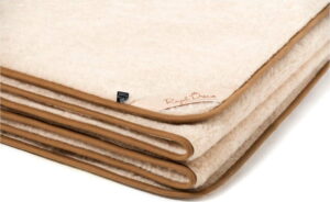 Hnědo-béžová deka z velbloudí vlny Royal Dream Cappucino