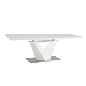Jídelní stůl ALARAS III bílý 160(220)x90 cm SIGNAL meble