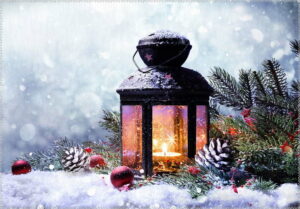 Koberec Vitaus Christmas Period Lantern With Snow