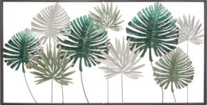 Kovová závěsná dekorace se vzorem palmových listů Mauro Ferretti Leaf