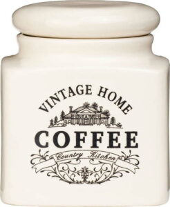 Krémová keramická dóza na kávu Premier Housewares Vintage Home Premier Housewares